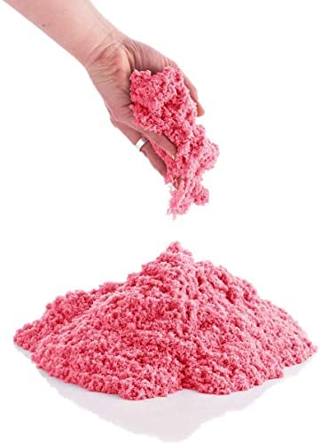 Gurbik_Soft Space Sand Clay For Indoor Playing Moldable 500Gm In Resealable Bag With Free Big Mould (Pink) (No Toxic)