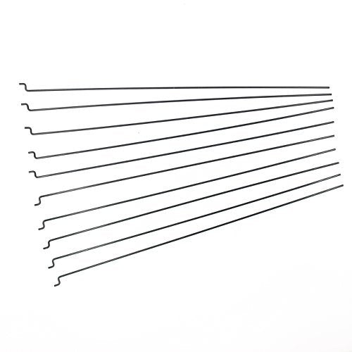 Hobbypark F1.2Mm X L180Mm (7.1 Inch) Steel Z Pull/Push Rods Parts For Rc Airplane Plane Boat Replacement (Pack Of 10)