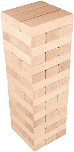 Shy Shy Let S Touch The Sky Wooden 54 Pieces Stacking And Building Block Game For All Age Group In Beige Colour