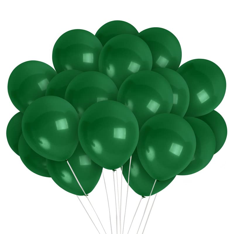 Treasures Gifted Matte Pine Green Balloons - Dark Green Balloons - Emerald Green Balloons - Latex Balloons 12 Inch, Hunter Green