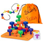 Skoolzy Montessori Sensory Pegboard Set - 33 Pieces, Foam Board, Multi-Color, Educational Toys for Kids 2+, STEM Learning