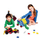 Clics Basic Set Of 377 Pieces, Construction Toys For 3 Year Old Boys And Girls, Rollerbox Of Blocks To Learn Shapes And Colors,