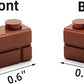 Yujhitp 200 Pcs Brown 1X2 Masonry Profile Bricks, Classic Brown Building Wall Bricks Blocks Bulk, Compatible With Lego Parts And