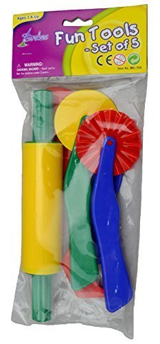 S Art Supplies Durable Clay And Dough Tools Five Piece Set  Ages 3 & Up (VcS5Pc)