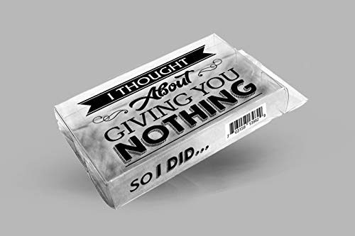 Giving You Nothing So I Did Prank Gift Box - Gag Gift for Friends Clear Gift Box Clean Humor Novelty Gags for Family Stocking Stuffers for Men