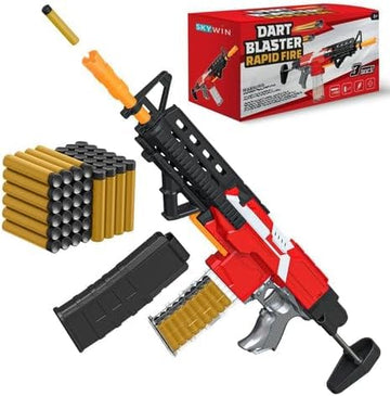 Skywin Electric Toy Shooting Kit - Automatic Game Toy Shooting For Boys With Foam And Soft Bullets (100 Darts) Shooting Game Toy