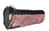 Mermaid Sequin Pencil Pouch, Reversible Sequin Handbag, Fashion Double Colour Makeup Bags, Students Pencil Case Light Pink and G