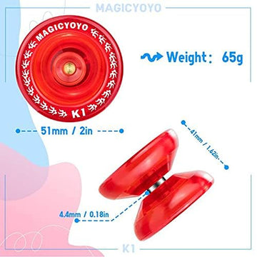 Magicyoyo Responsive Yoyo K1 Tug Return Yo Yo, Hubstacks Yo-Yo For Kids Beginners Dual Purpose Yo Yo With Unresponsive Bearing,