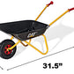 Rolly Cat Kids Wheelbarrow Ride On - Rust-Resistant Seamless Steel Tub With Rubber Hand Grips