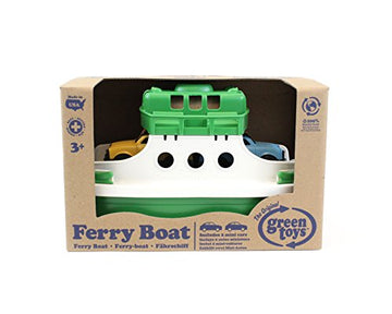 Green Toys Ferry Boat Bathtub Toy, Green/White, 10'X 6.6'X 6.3'