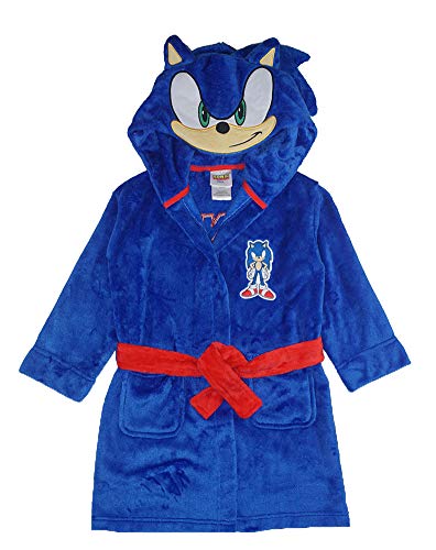 Sonic The Hedgehog Boys Costume Plush Fleece Robe, Sonic Blue, 45