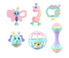 Dandur Early Learning Musical Baby Hand Rattle & Teether Toy Set With Animal Shapes For Infants & Toddlers