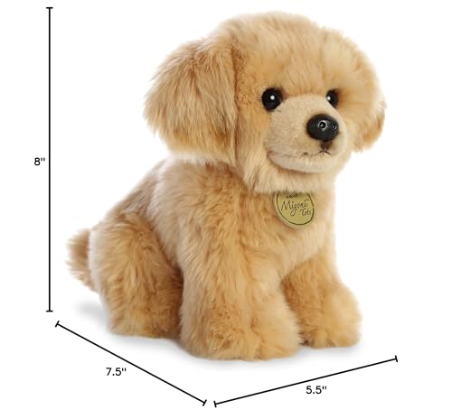 Aurora® Adorable Miyoni® Tots Golden Retriever Pup Stuffed Animal - Lifelike Detail - Cherished Companionship - Brown 11 Inches
