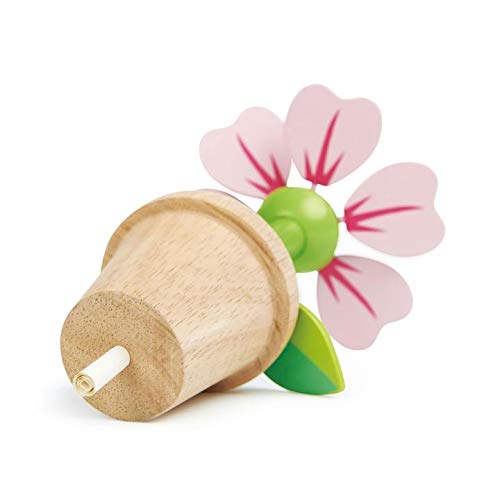 Tender Leaf Toys - Blossom Flowerpot Set - Indoor Garden Pretend Play Wooden Toy With Removable Leaves And Petals - Educational, Creative And Basic Life Learning Skills Fun For Children 3+