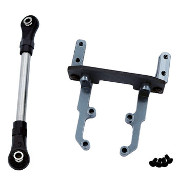 Carbon Fiber Metal Servo Mount Stand with Steering Link for 1/10 RC Crawler Car Axial SCX10 II 90046 AR44 Axle Upgrade Parts (Ti