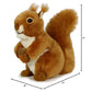 Ice King Bear Reaistic Red Squirrel Stuffed Animal Plush Toy (With Nut)
