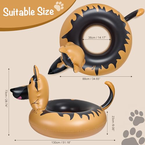 Silph PLC Funny Dog Pool Float, Inflatable Raft for Adults, Universal Size, Yellow, Model BHD-FOT-02