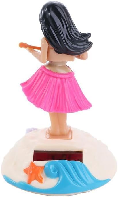 Juroicessry Pink Solar Powered Dancing Girl Figure - Small Foam Dashboard Ornament