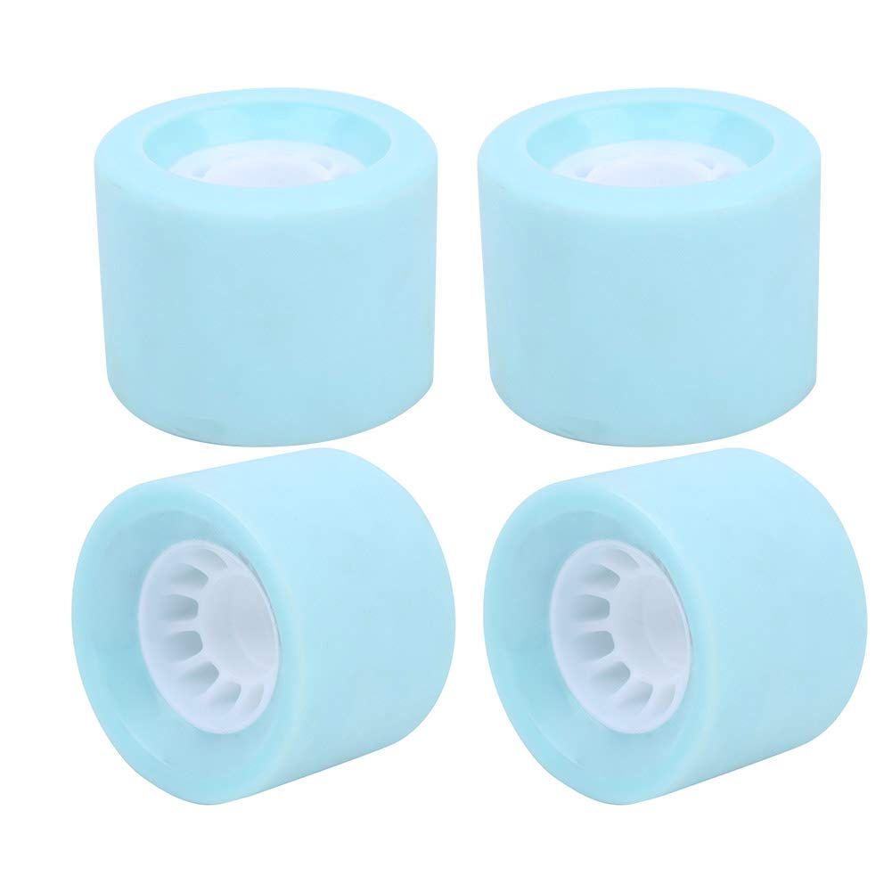 Long Board Wheel, 4Pcs/Set Skateboard Wheel, Sturdy and Durable PU Wheel Skateboard Parts(Light Blue)