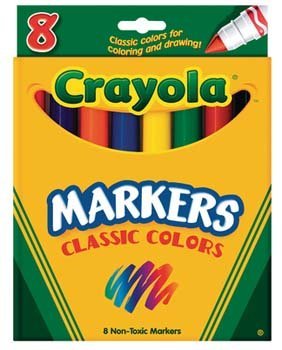 Crayola 8 Nontoxic Classic Colors Markers 8 pk (Pack of 6)