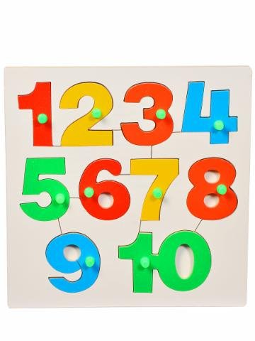 Little Genius Number Puzzle  1 To 10 With Knob