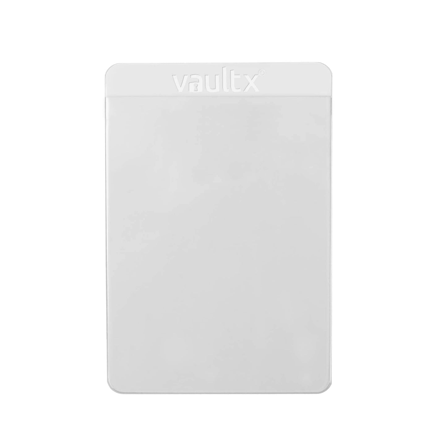 Vault X Semi-Rigid Trading Card Holders, 50 Pack, Clear Plastic Sleeves for TCG & Sports Card Grading, Model VX-PR00-00CL50