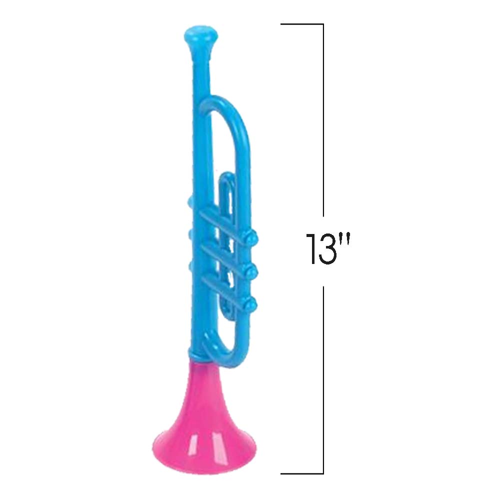 ArtCreativity 13 Inch Plastic Trumpets, Set of 6, Music Toys for Kids and...