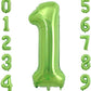 Tellpet Birthday Number Balloons, Number 1 Balloon, Green Foil Mylar Balloons, 40 Inch