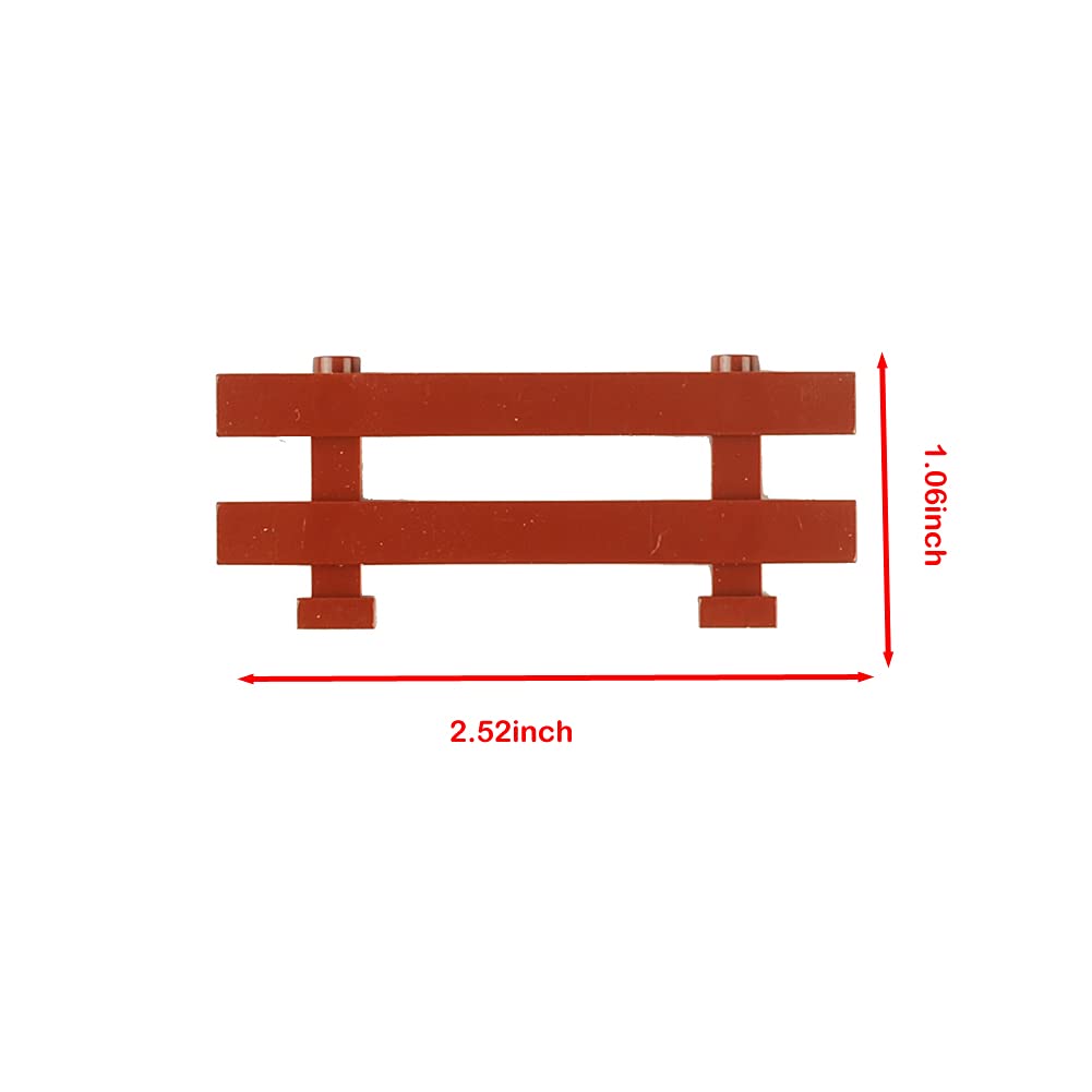 BAENRCY 50pcs Fence Building Blocks Pieces City Accessorices House Sencery Accessories House Fence Set Building Bricks Kit DIY Building Set Compatible All Major Brands (#3)