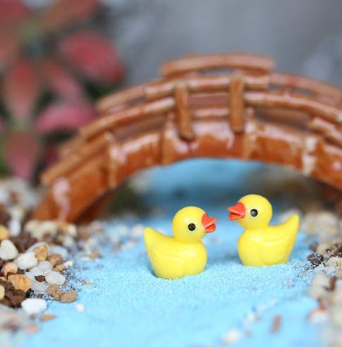 Emien 25Pcs Little Yellow Mini Duck Duckling Miniature Ornament For Diy Dollhouse Decoration Fairy Garden Plant D  Cor, Nice Dec