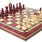 Chess And Games Shop Muba Beautiful Handcrafted Wooden Chess Set With Wooden Board And Handcrafted Chess Pieces Gift Idea Products (12.5 (32 Cm) Red)