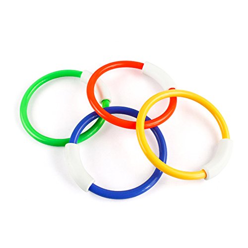 Carykon 8 Pcs Dive Rings Underwater Swimming Pool Toy Rings-5 1/2 Inch Diameter