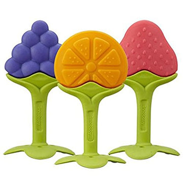 Award Winning Original Teethin Smart Ez Grip Fruit Teether By Innobaby - Sore Gum Relief For Front Teeth & Molars With Bpa Free 