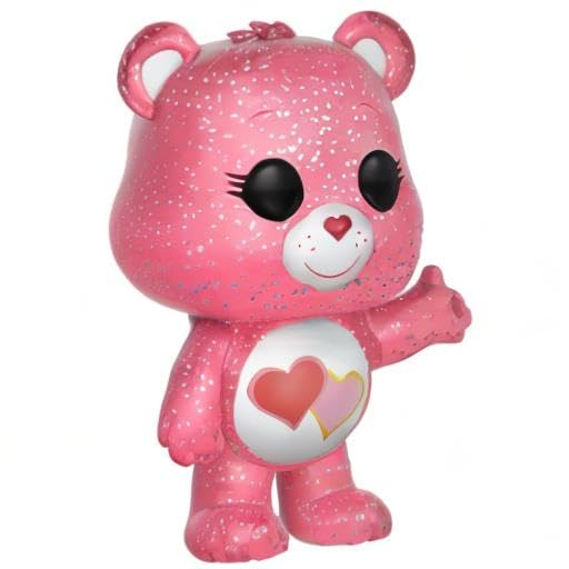 Funko Care Bears Glitter Love-a-Lot Bear Pop! Vinyl Figure #354 - Pink, Small, Vinyl Collectible