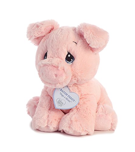 Aurora® Inspirational Precious Moments™ Bacon Piggy Stuffed Animal - Cherished Memories - Enduring Comfort - Pink 8.5 Inches