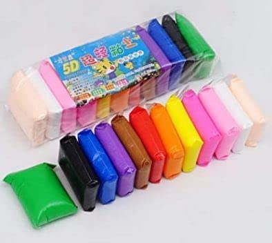 Yashasvi Bhava 12 Different Color Fluffy Foam Clay With Tools, Pack Of 12 (1 Piece Each Color) Super Light Diy Clay For Model Ai