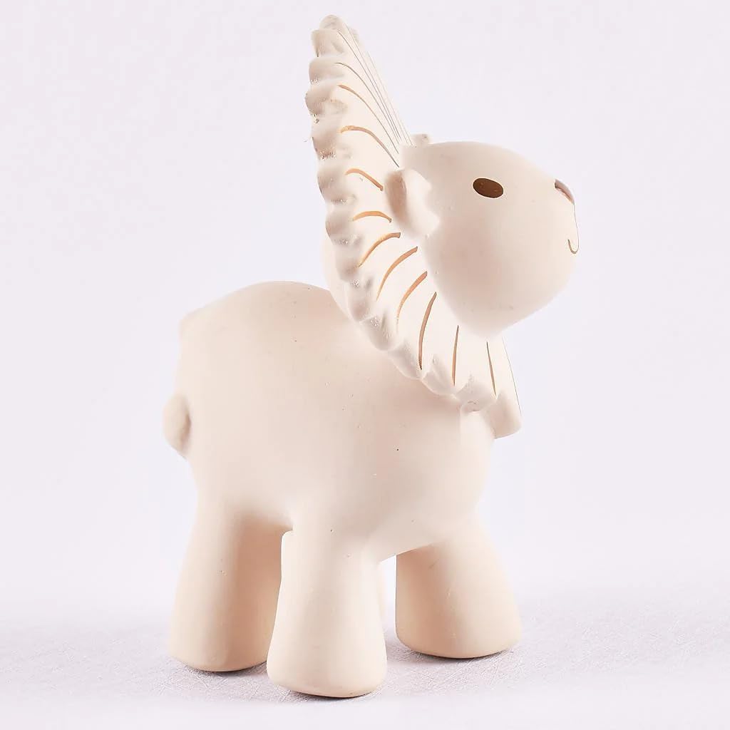 Tikiri My First Safari Lion Natural Rubber Rattle (Brown)
