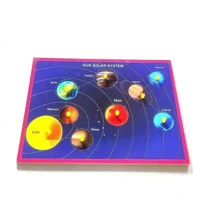 AG Packers Wooden Puzzle Board of Outer Solar System Puzzle with knobs, Educational Puzzle,Learning Aid for Boys and Girls, Kids