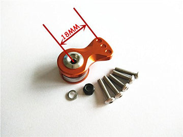 Aluminum Servo Saver 18mm for Stock Plastic 25T Output Gear Ajustable Hi-Torque Servo Arm Black