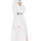 Rodwake Children'S Princess Cosplay Costume Girls White Tunic Hooded Robe Halloween Kids Outfit