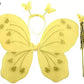 Ak Anolihk Satin Fairy Butterfly Wings Costume For Baby Girl (Yellow Wings)