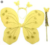 Ak Anolihk Satin Fairy Butterfly Wings Costume For Baby Girl (Yellow Wings)