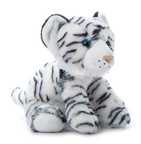 The Petting Zoo Tiger Stuffed Animal, Gifts For Kids, Wild Onez Zoo Animals, White Tiger Plush Toy 9 Inches