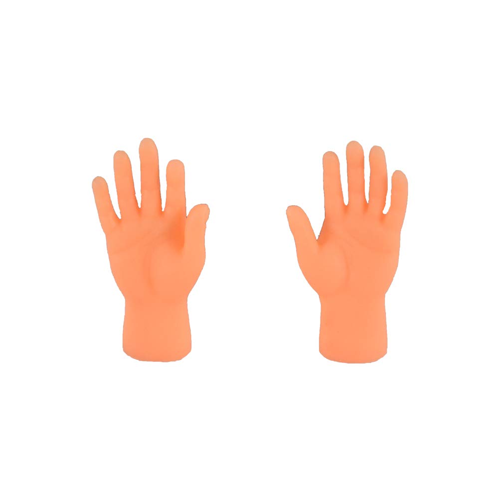 Set of 5 NOVELTY GIANT Small Rubber Hand Finger Puppets - Fun, Colorful Toys for Kids, Party Favors, and Storytelling Activities