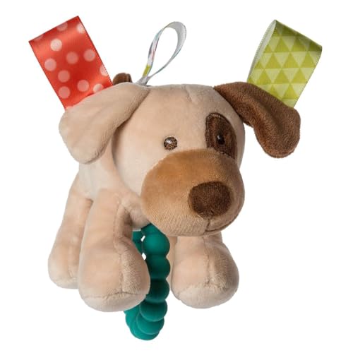 Taggies Soft Baby Rattle With Teether Ring, 6-Inches, Buddy Dog