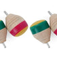 (Pack of 4) Wooden Spinning Toys  Small | Bambaram  Multi Colour | Lattu | Latto | Traditional Indian Game | for Kids & Adults