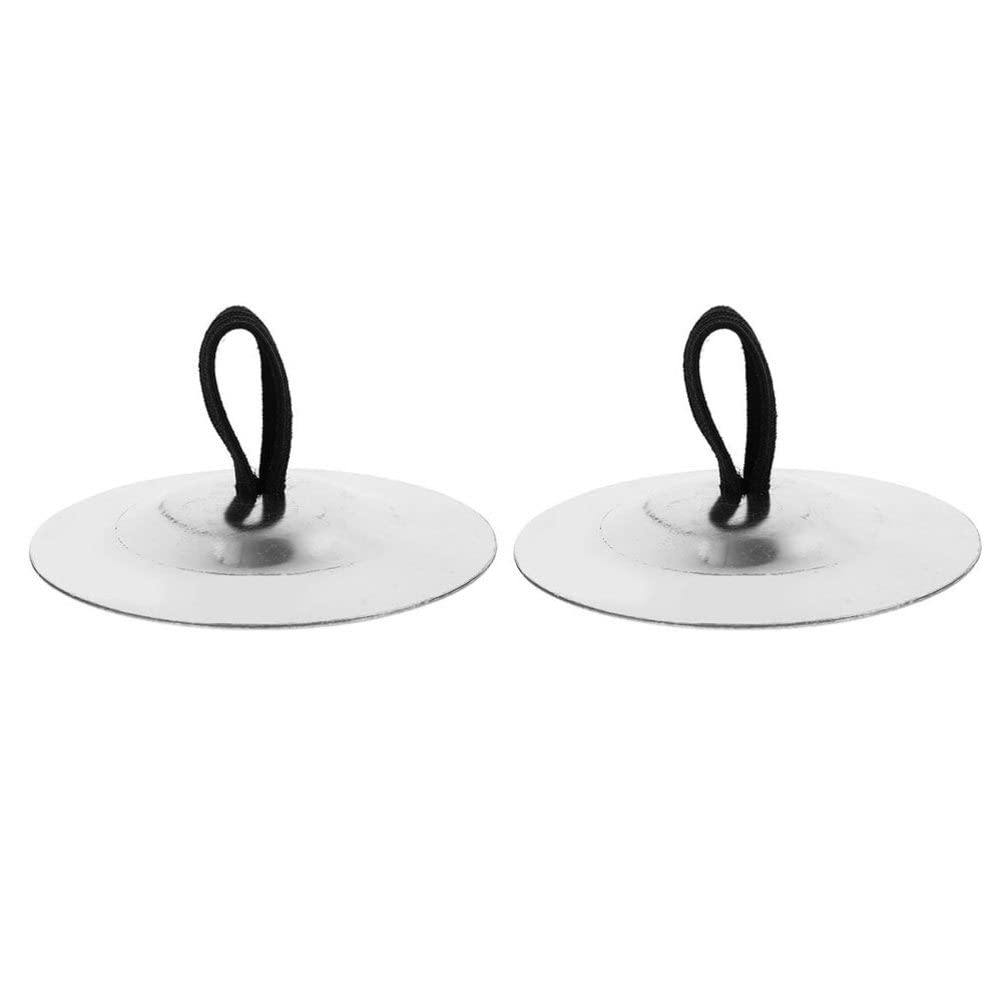 Heallily 2Pcs Finger Cymbals Copper Cymbals Belly Dancing Accessories For Kids Silver