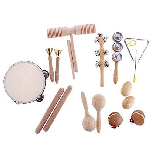 Atorse 2Xchildren Hand Percussion Instrument Sand Maracas Hammer Eggs Toys Gift Set