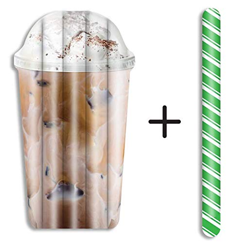 Ice Coffee Float And Noodle - Pool Float Tube, Inflatable Rafts For Kids & Adults - Large Blow Up Float For Summer Beach Swimming - Two Floats - Take2Floats