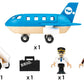 BRIO World Airplane - Wooden Toy Plane Set, Enhances Creativity, Age 3+, Blue, Model 33306, FSC® Beech Wood, Compatible with BRIO Railway